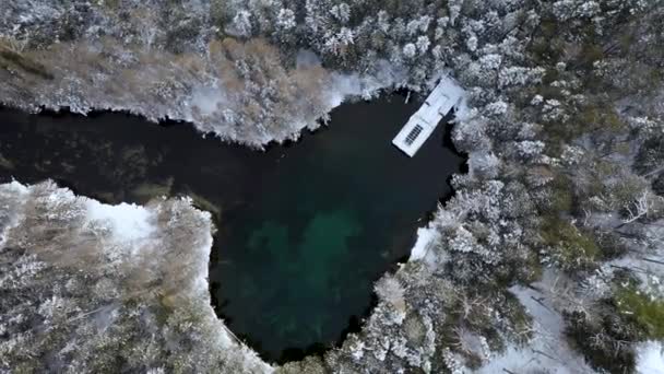 Aerial Invernale Kitch Iti Kipi Nel Del Michigan — Video Stock