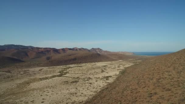 エスピリトゥアイランド Archipielagoエスピリトゥサント国立公園 バハカリフォルニアスールの素晴らしい風景の空中ドローンショット — ストック動画