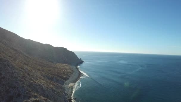 Aerial Drone Shot Cabo Pulmo Landscape Cabo Pulmo National Park — стокове відео