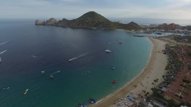 Légi Felvétel Los Cabos Hotel Zónájáról Cabo San Lucas Baja — Stock videók