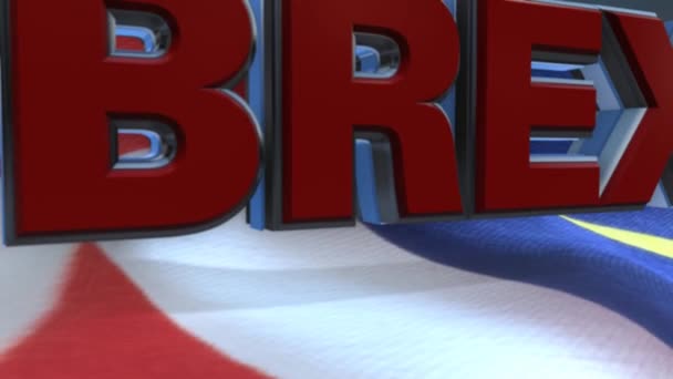 Brexit Text Euro British Flag — Vídeo de Stock