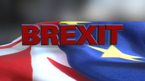 Brexit Type Flags — Stockvideo