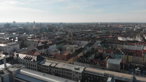 Mnchen Stat Munich City Vista Panorámica Ciudad Desde Una Vista — Vídeo de stock