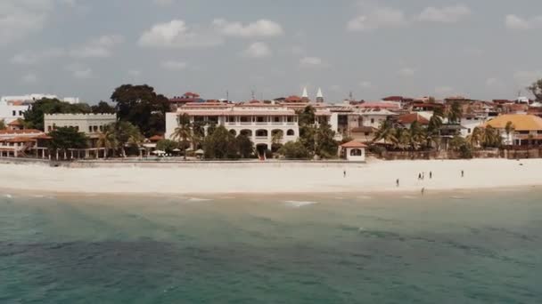 Zanzibar Taş Şehri Tanzanya Nın Çatıları Mahalleleri Inşa Ediliyor — Stok video