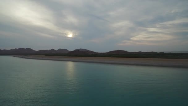 Aerial Tiro Uma Baía San Jose Island Mar Cortez — Vídeo de Stock