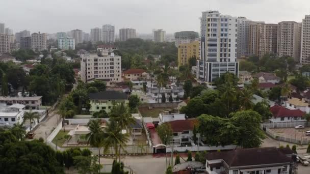 Wijken Districten Met Verspreide Appartementengebouwen Van Dar Salaam Stad Tanzania — Stockvideo