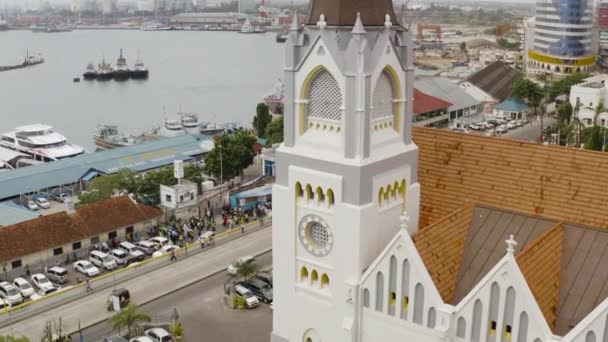 Bird Eye View Saint Joseph Metropolitan Cathedral Dar Salaam City — Stock Video