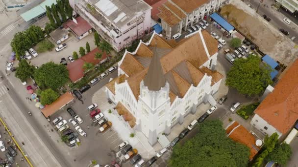 Top View Joseph Cathedral Church Downtown Dar Salaam City Tanzania — Wideo stockowe