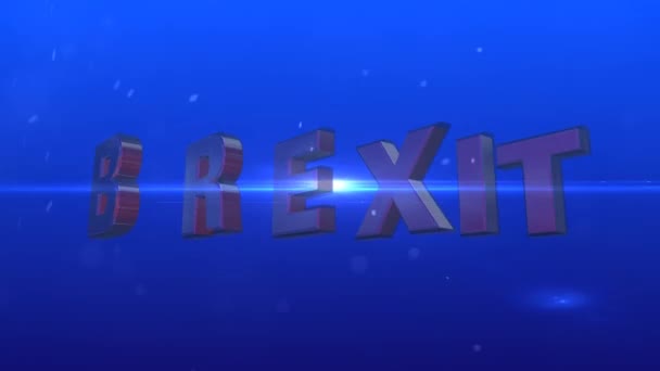 Brexit Animated Type Blue — Stockvideo
