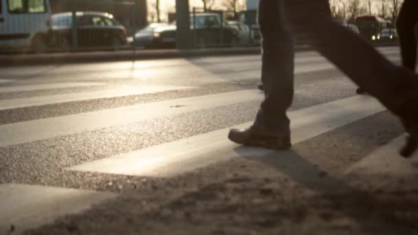 Slow Motion Crossing Shoe — Stock videók