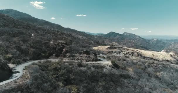 Flygfoto Väg Sierra Sinaloa — Stockvideo