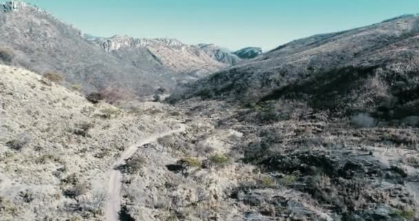 Flygdrönare Skjuten Landsväg Sierra Sinaloa — Stockvideo