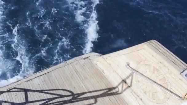 Salpicaduras Agua Detrás Barco Egipto Viajar Mar Rojo — Vídeo de stock