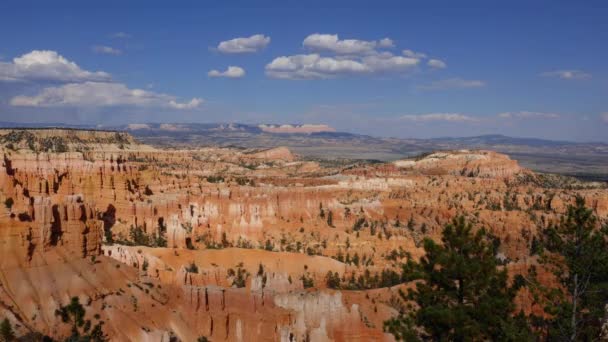 Wolken Werpen Schaduwen Time Lapse Shot Looking Bryce Canyon Utah — Stockvideo