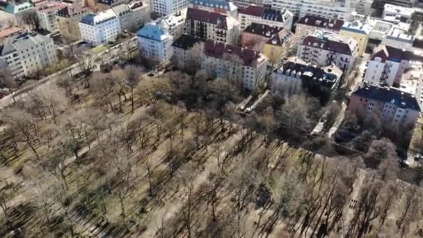 Zmienić Nordfriedhof Monachium Cmentarz Powyżej Widok — Wideo stockowe