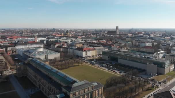 Munich View Drone February 2019 — Stock Video