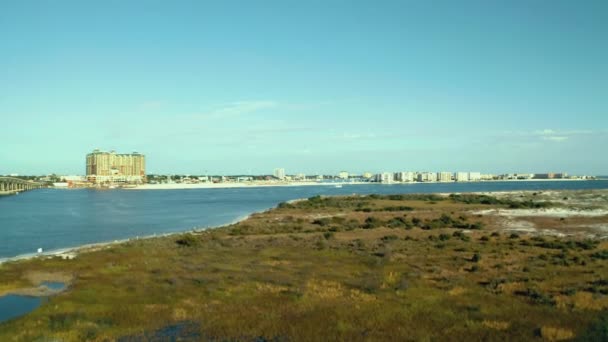 Repül Felé Destin Florida Híd Bemenet — Stock videók