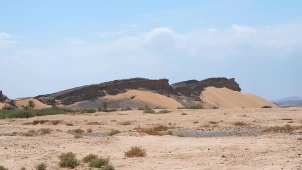 Small Hills Sahara Desert Morocco Handheld Static Shot — Video Stock