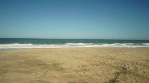 Panning Time Lapse Shot Atlantic Ocean Beach Delaware Usa — Vídeo de Stock