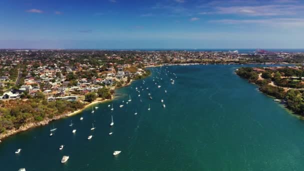 Σημείο Walter Αυστραλία Εναέρια Drone Κατεβείτε Πάνω Από Πλοία — Αρχείο Βίντεο