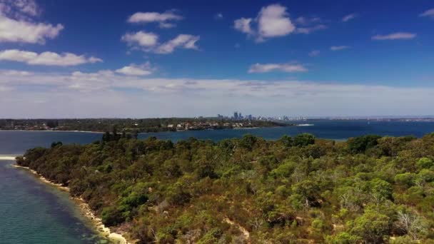 Point Walter Australia Aerial Drone Fly Park Perth — Stock Video