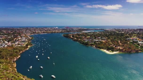 Point Walter Australia Aerial Drone High Fly — Αρχείο Βίντεο