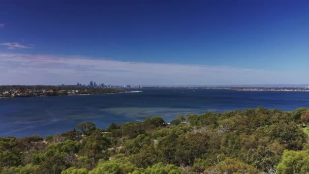 Point Walter Australia Aerial Drone Fly Park Perth — Stockvideo