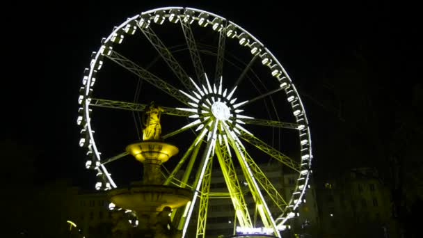 Budapest Eye Ferris Wheel Fullshot — Αρχείο Βίντεο