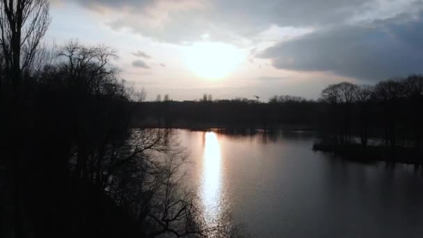 Munich Kleinhesseloher Lake Fotage — Vídeo de Stock