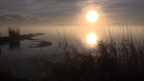 Coucher Soleil Brumeux Sur Loch Skene — Video