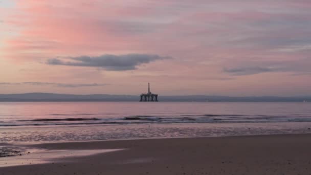 Río Que Fluye Forth Amanecer Con Una Quemadura Marcha — Vídeo de stock