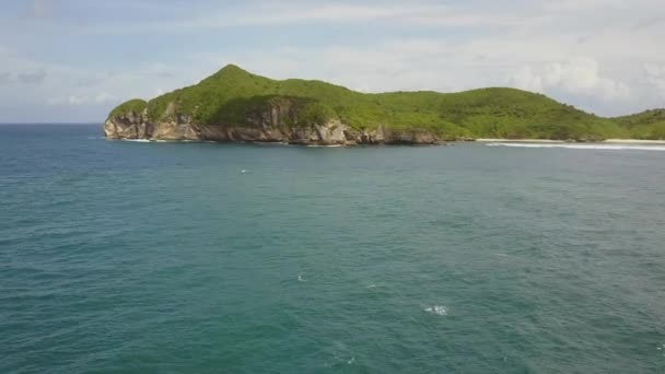 Speedboat Tropical Waters West Sumbawa Indonesia Aerial Shots — Stock video
