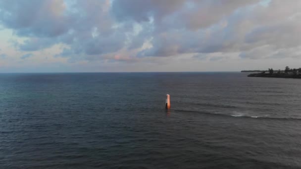 Sunset Old Port Town Mombasa Aerial Shots — Vídeo de stock