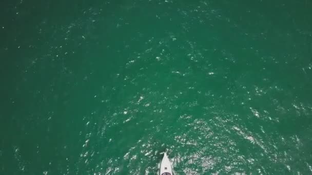 Speedboat Tropical Waters West Sumbawa Indonesia Aerial Shots — 图库视频影像