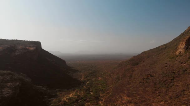 Aerial View Sacred Mount Ololokwe Samburu People Northern Kenya Dynamic — Stock video