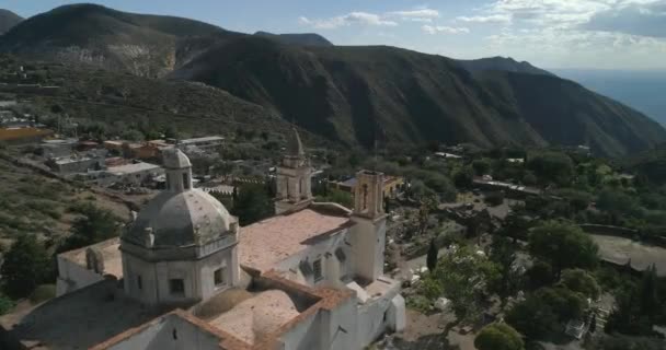 Foto Aérea Capilla Guadalupe Real Catorce San Luis Potosí México — Vídeo de stock