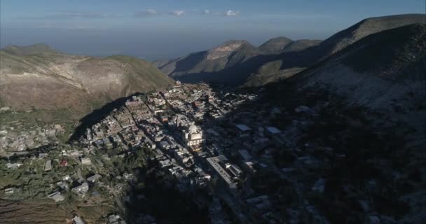 Aerial Drone Shot Ghost Town Real Catorce San Luis Potosi — 图库视频影像