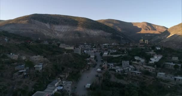 Aerial Drone Shot Real Catorce Morning San Luis Potosí México — Vídeo de stock