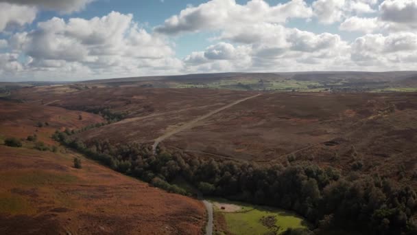 Varredura Vista Aérea North York Moors — Vídeo de Stock