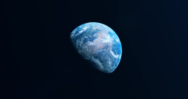 来自太空的地球4K Uhd 现实的3D动画 欧洲和非洲 — 图库视频影像