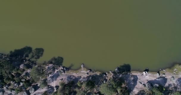 奇瓦瓦州铜峡谷地区阿拉里科湖的空中拍摄 — 图库视频影像