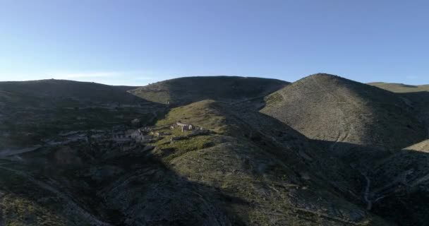 Foto Aérea Las Ruinas Pueblo Fantasma Real Catorce San Luis — Vídeos de Stock