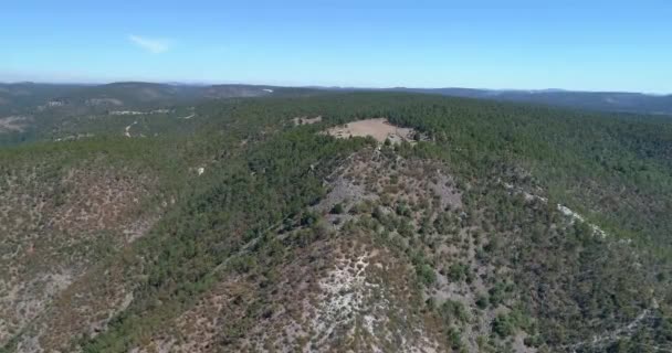 Aerial Shot Small Raramuri Community Tararecua Canyon Copper Canyon Region — Stockvideo