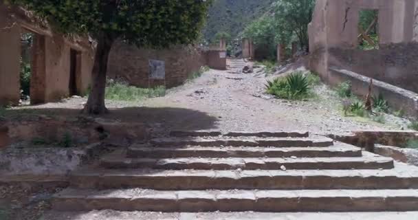 Aerial Drone Shot Some Ruins Mina Espaola Masonica Real Catorce — Video Stock