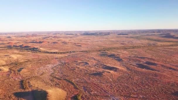 Australian Desert Bush Aerial Drone High Fly — Stock video