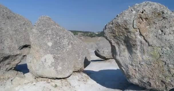 Zdjęcie Lotnicze Formacji Skalnych Valle Las Ranas Region Kanionu Miedziowego — Wideo stockowe