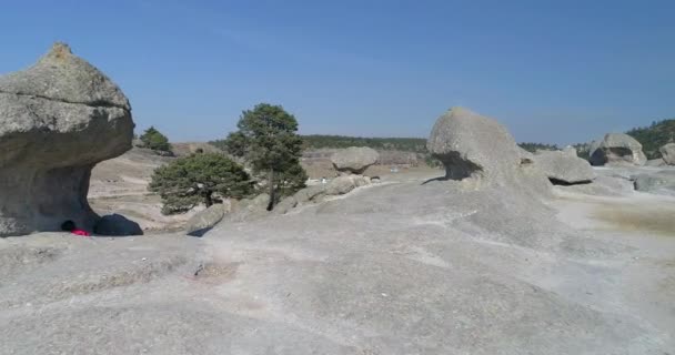 Drone Aereo Delle Formazioni Rocciose Valle Las Ranas Regione Del — Video Stock