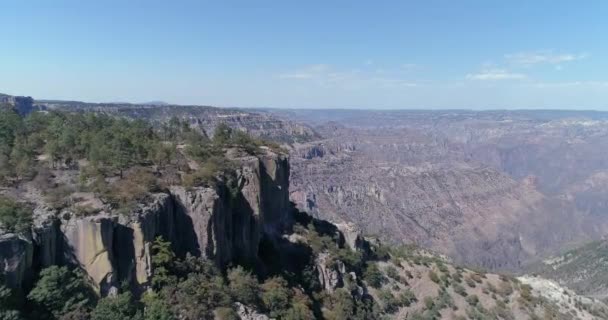 Zdjęcie Lotnicze Kanionu Urique Divisadero Region Kanionu Miedziowego Chihuahua — Wideo stockowe