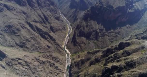 Zdjęcie Lotnicze Rzeki Urique Divisadero Region Kanionu Miedziowego Chihuahua — Wideo stockowe