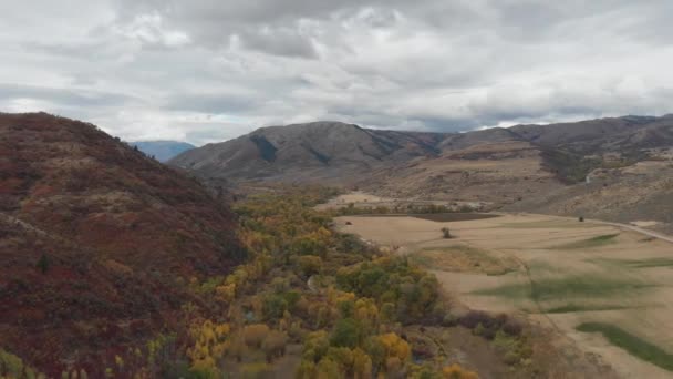 Drone Filmato Colori Autunnali Montagna — Video Stock